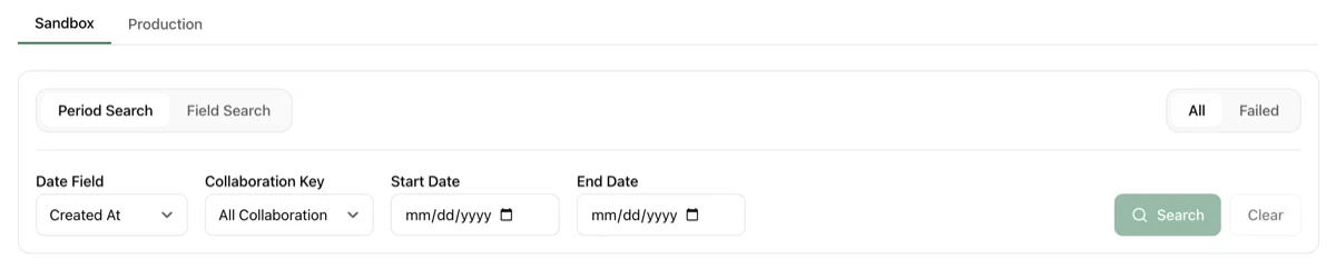 Period search filter